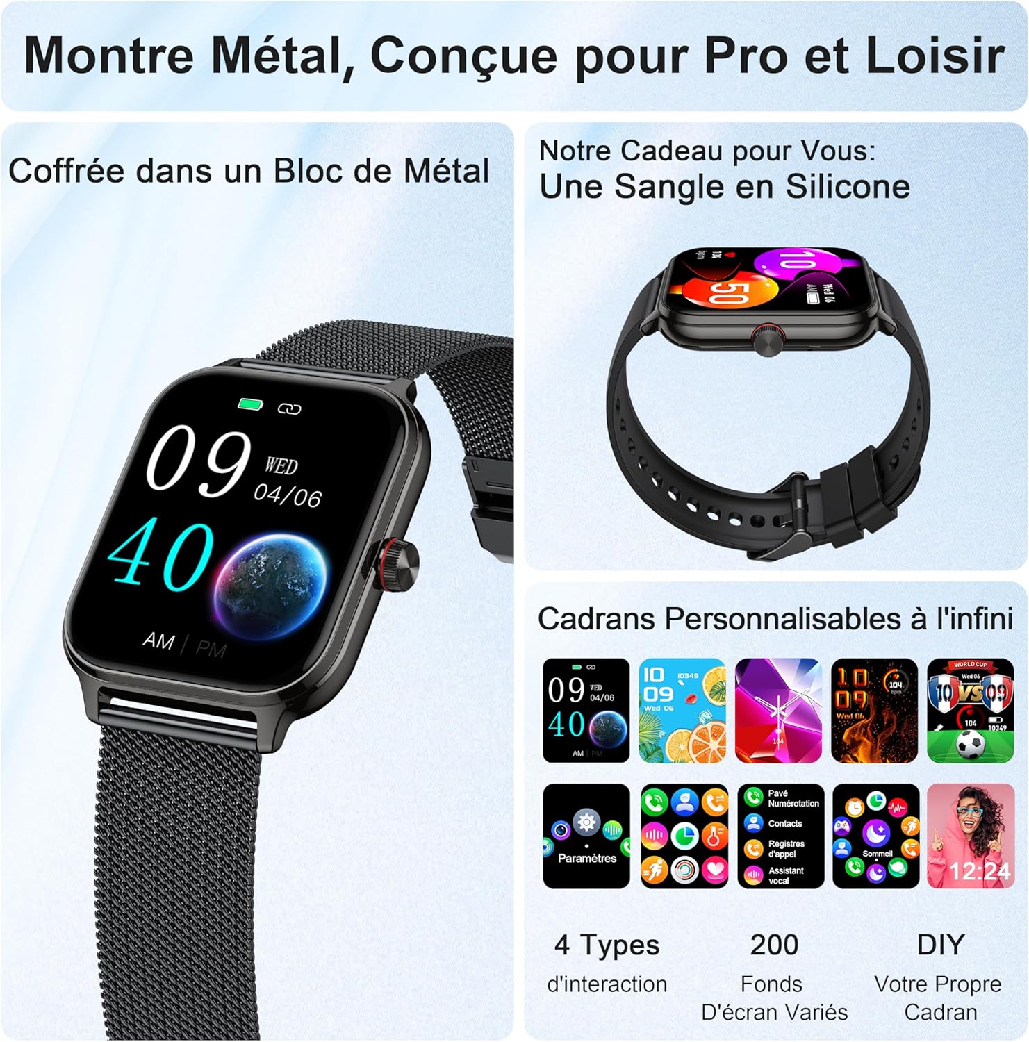 LODIMEKE P133 Smartwatch Milan Argent - Image 5