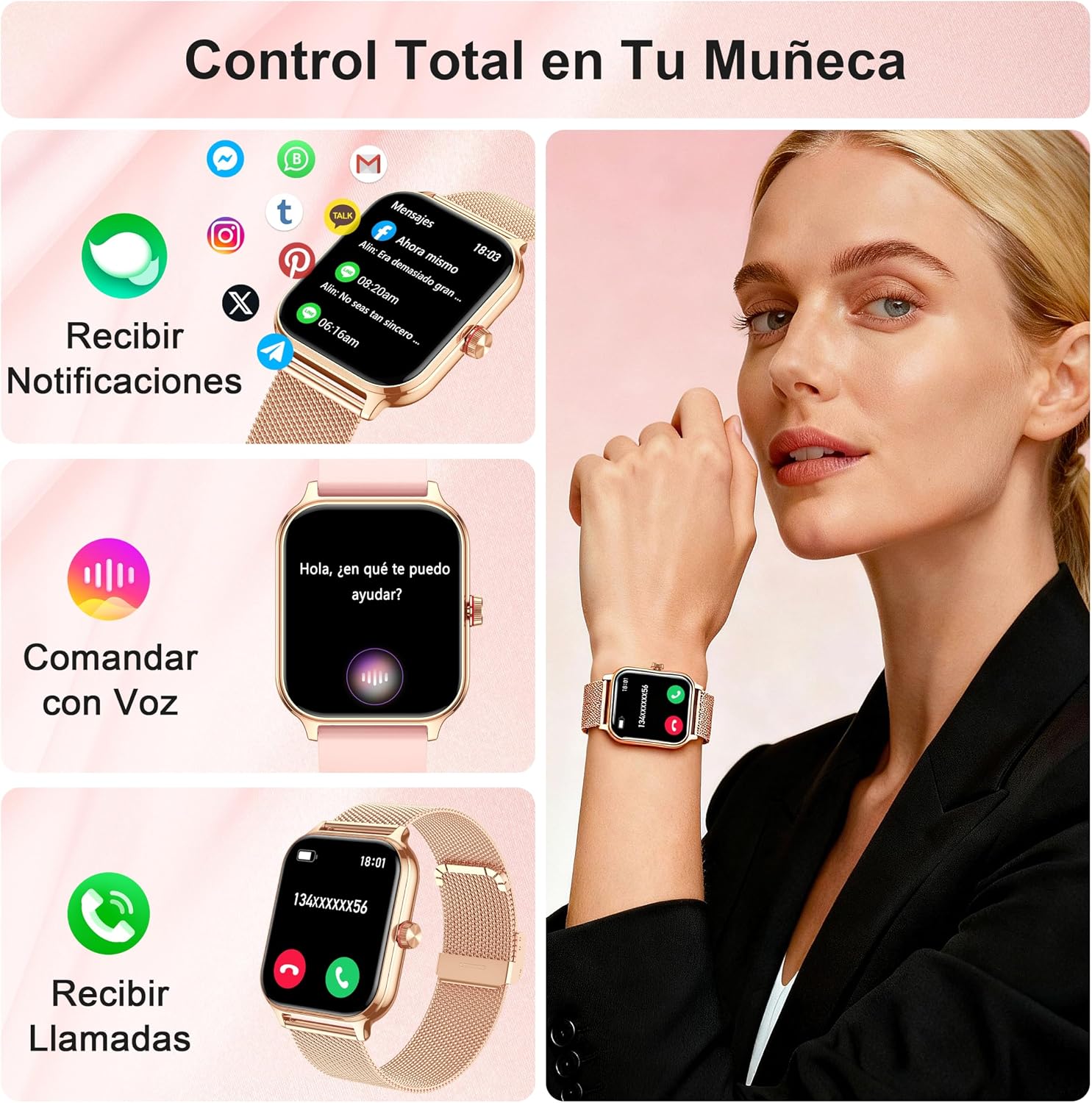 LODIMEKE P133 Smartwatch Milán Negro - Image 2