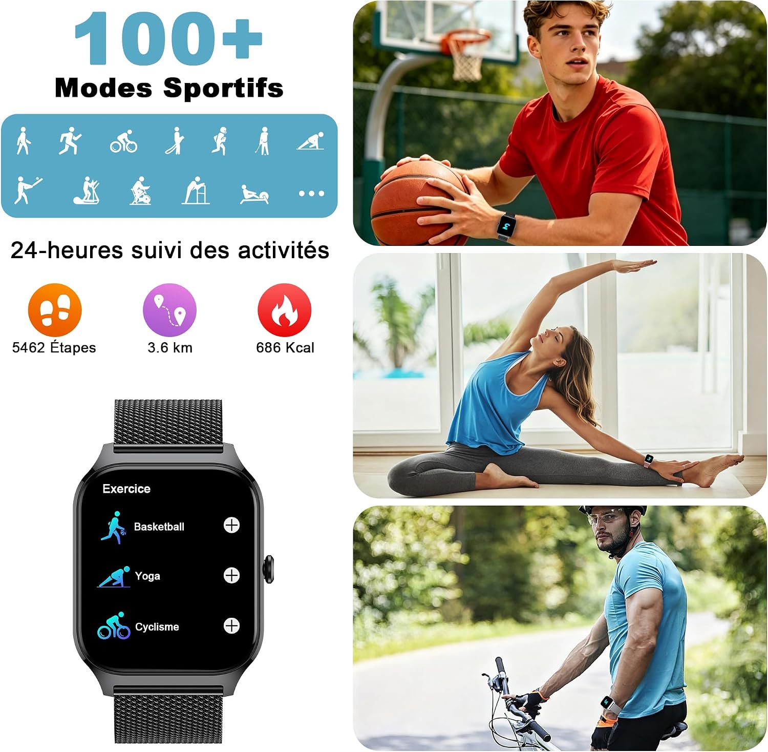 LODIMEKE P125 Smartwatch Nero - Image 4