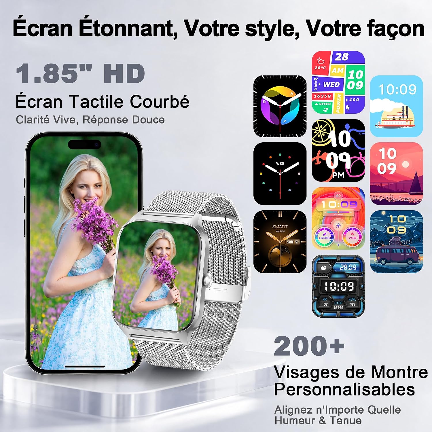 LODIMEKE P125 Smartwatch Silber - Image 5