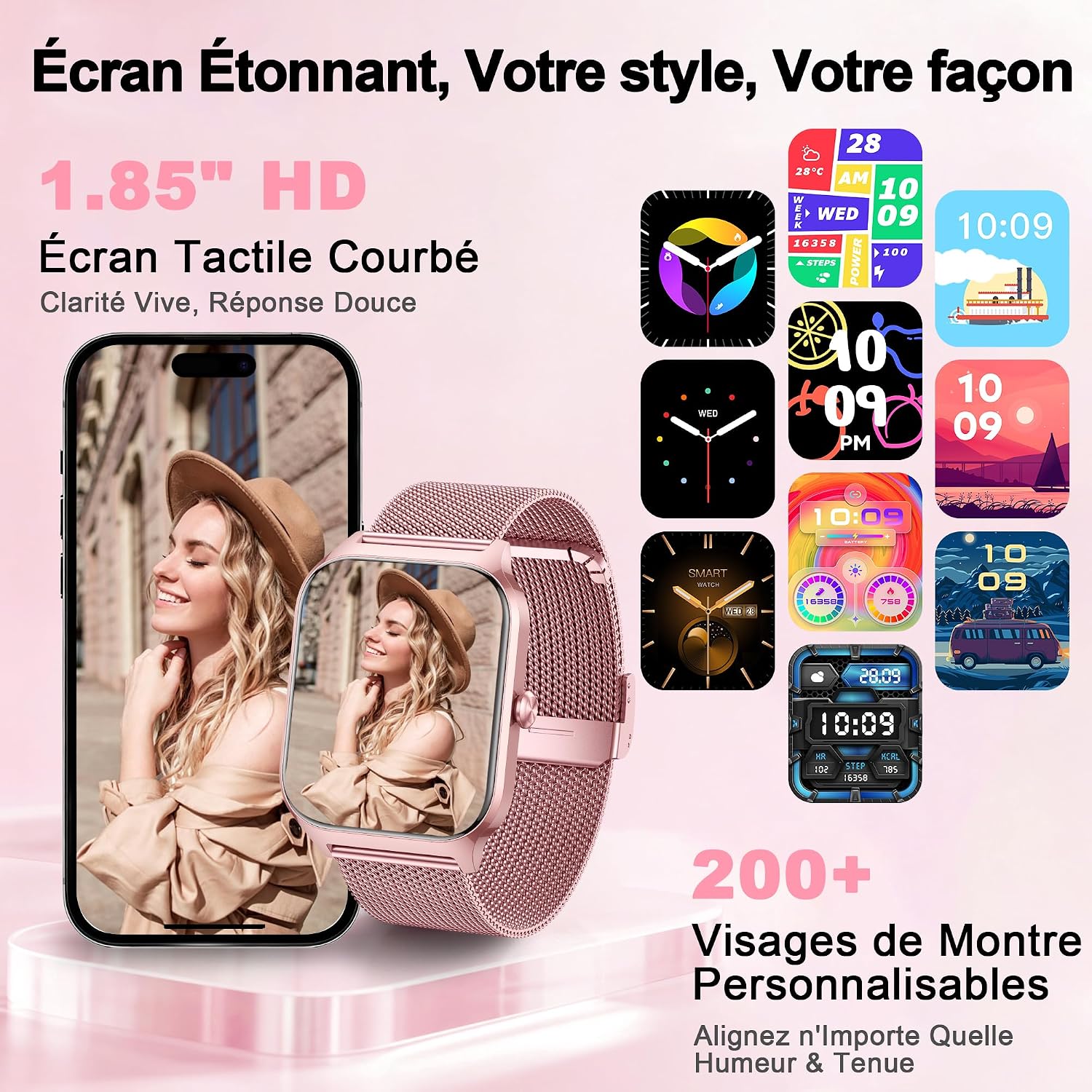 LODIMEKE P125 Smartwatch Rosa - Image 5