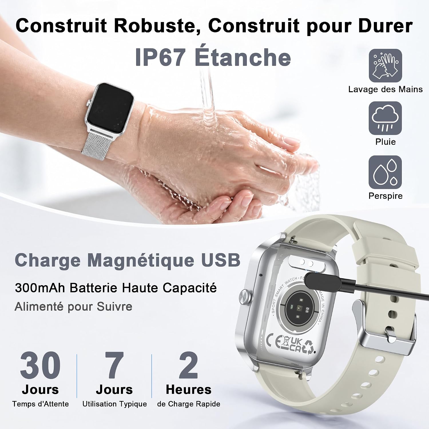 LODIMEKE P125 Smartwatch Silber - Image 6
