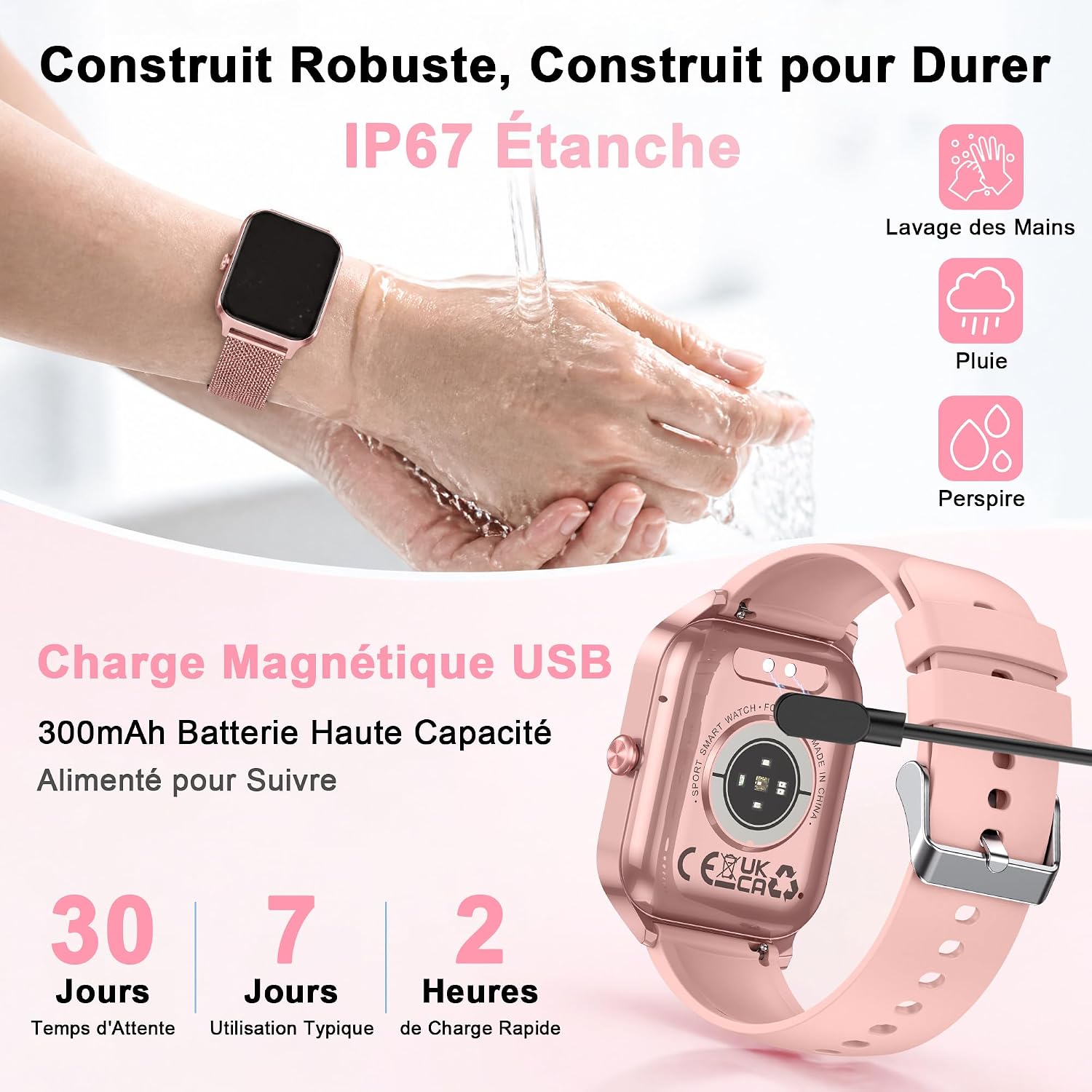 LODIMEKE P125 Smartwatch Rosa - Image 6