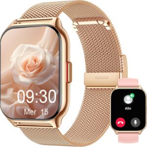 LODIMEKE P95 Montre Connectée Or de Milan